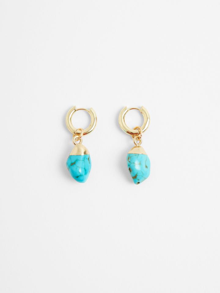 French Connection Organic Rock Huggy Earrings