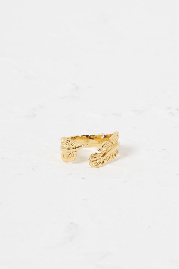 French Connection Reef Wrap Leaf Ring