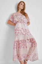 French Connection Ekeze River Daisy Crinkle Maxi Dress