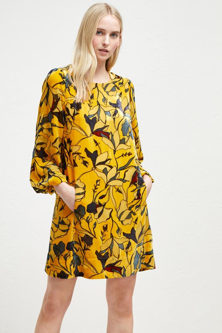 French Connenction Aventine Velvet Tunic Dress