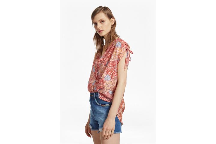 French Connection Malika Sheer Paisley Top