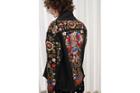 French Connection Mazie Floral Hand-embroidered Denim Jacket