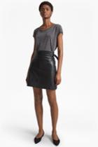 French Connenction Goldenburg Leather Mini Skirt