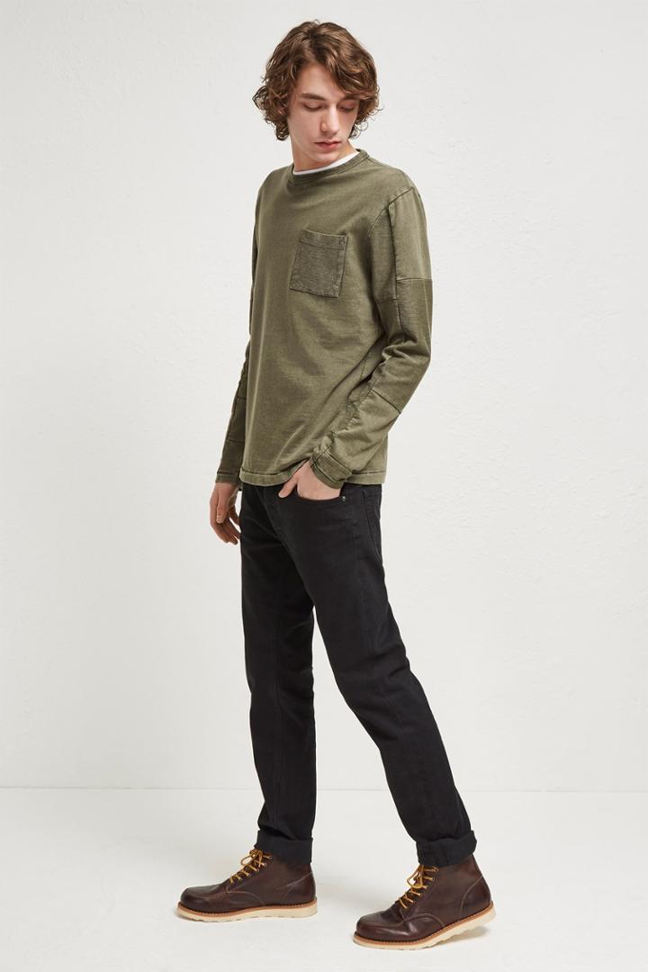 French Connenction Patchwork Terry Crew Neck Top