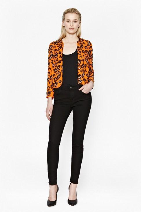 French Connection Sequin Leopard Embellished Jacket
