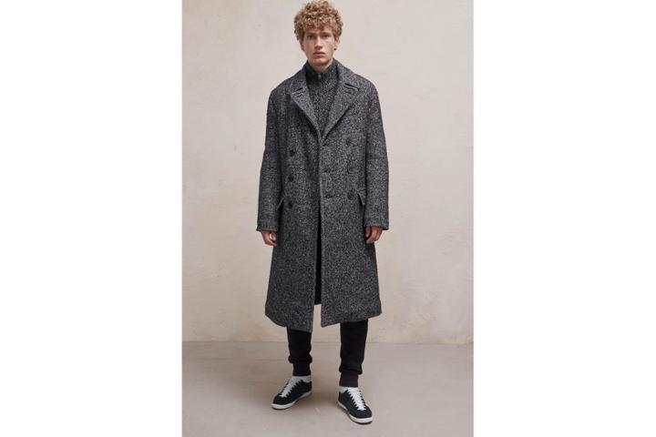 French Connection Heavy Herringbone Coat