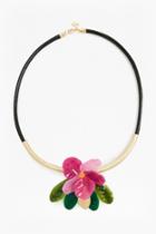 French Connection 24 Inch Flower Pendant Necklace