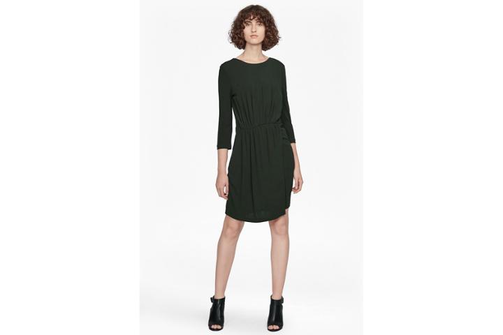 French Connection Elsa Long Sleeved Draped Jersey Dress