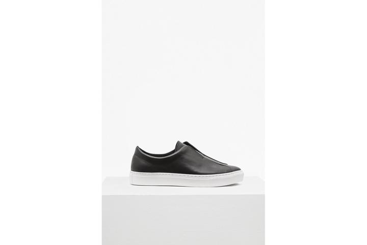 French Connection Sara Non Eyelet Leather Trainers