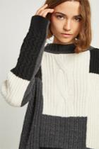 French Connenction Amie Patch Knits Cable Jumper