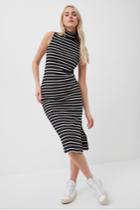 French Connection Tommy Rib High Neck Sleeveless Dress