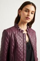 Fcus Brishen Pu Frill Edge Jacket
