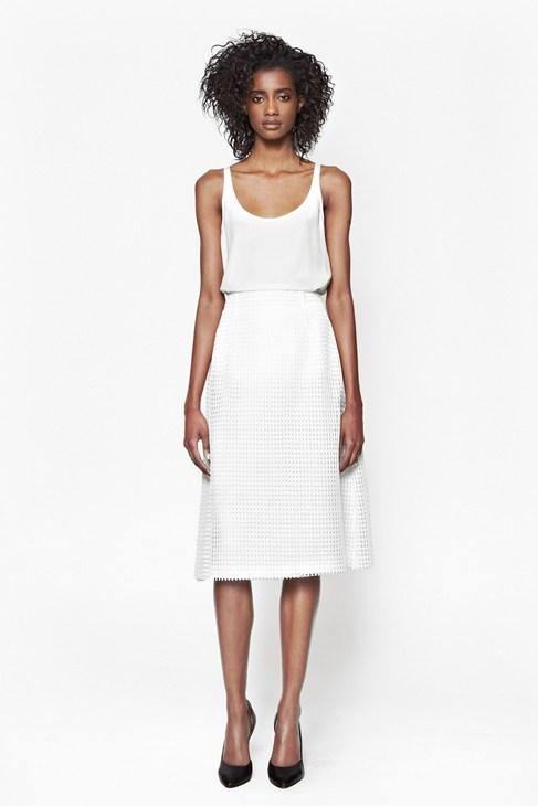 French Connection Space Lace Flared Skirt