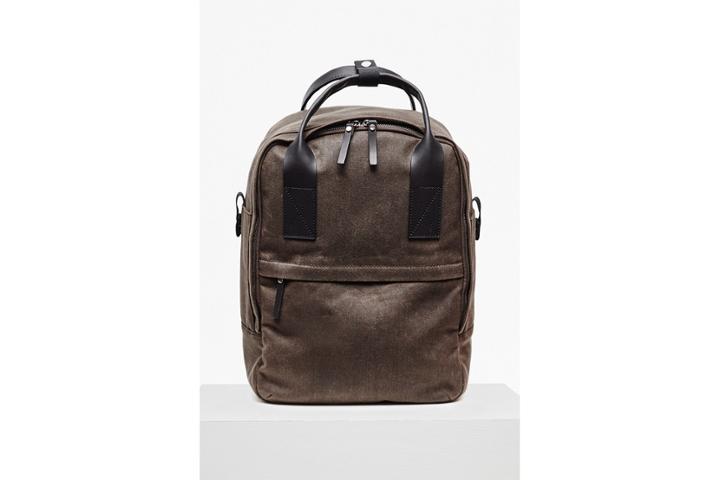 French Connection Waxed Canvas Backpack