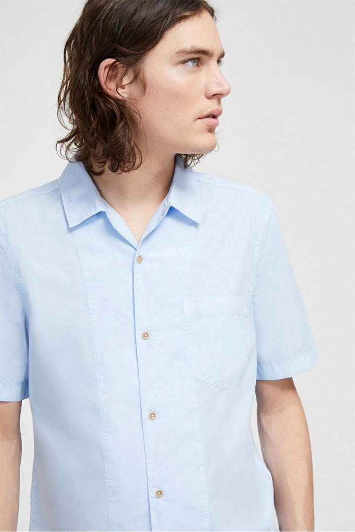 Fcus Garment Dye Poplin Short Sleeve Shirt