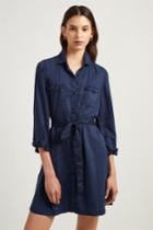 French Connenction Tandy Lyocell Short Shirt Dress