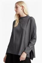 French Connenction Sario Ribbed Jersey High Neck Top