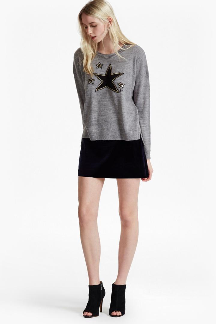 French Connection Amber Velvet Mini Skirt