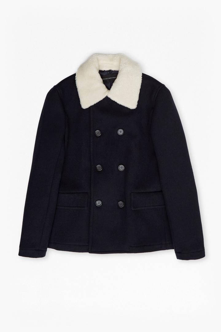 French Connection Stroller Bonded Borg Collared Jacket