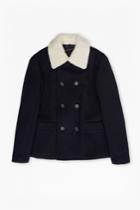 French Connection Stroller Bonded Borg Collared Jacket