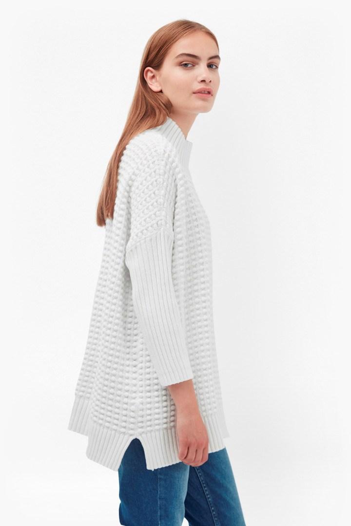 French Connection Mozart Popcorn High Neck Jumper