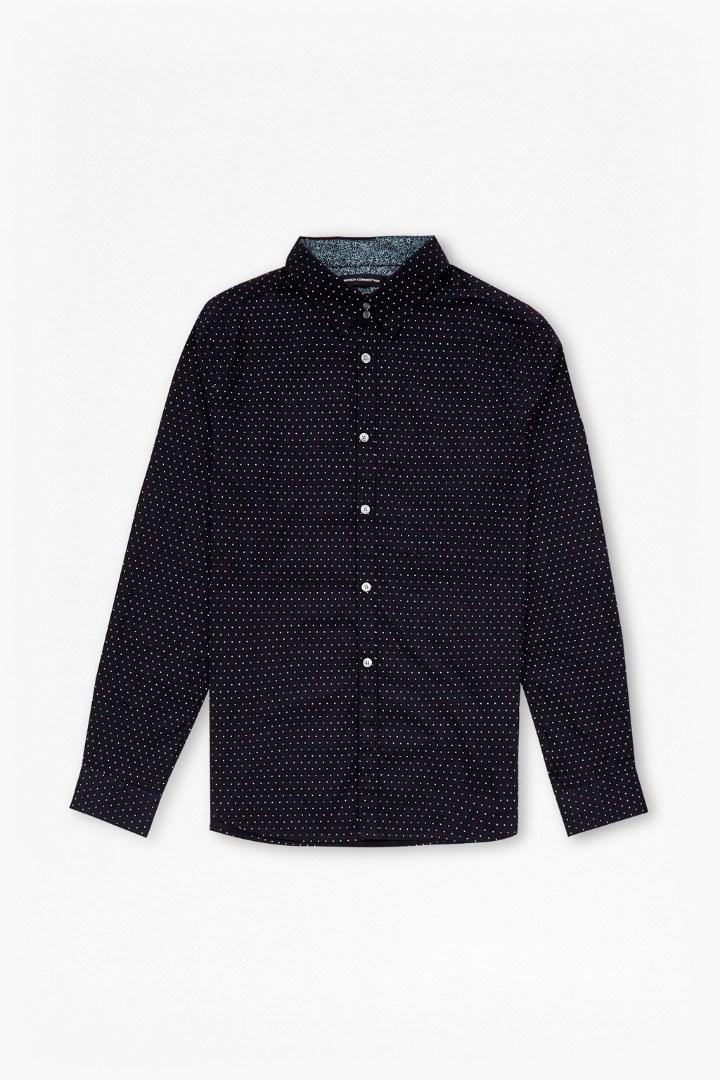 French Connection Mix Dot Hidden Contrast Shirt