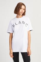 French Connenction Blanc Et Noir Slogan T-shirt