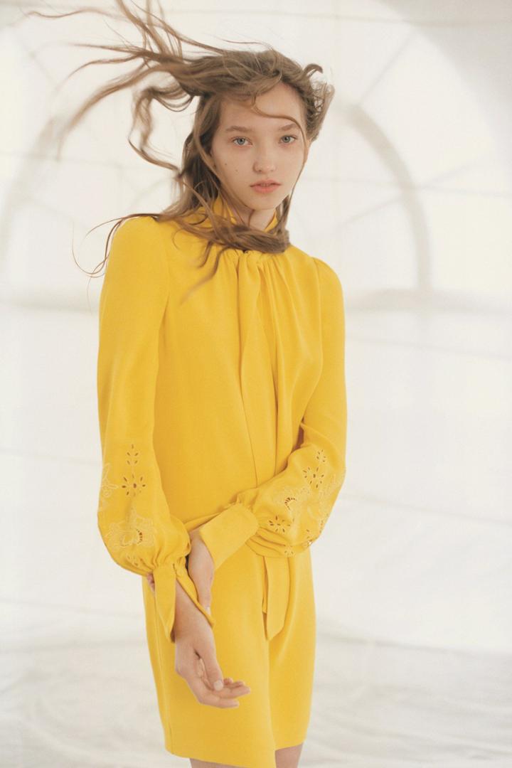 Fcus Arimi Crepe Tie Neck Dress