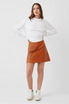 French Connection Crolenda Vegan Leather Mini Skirt