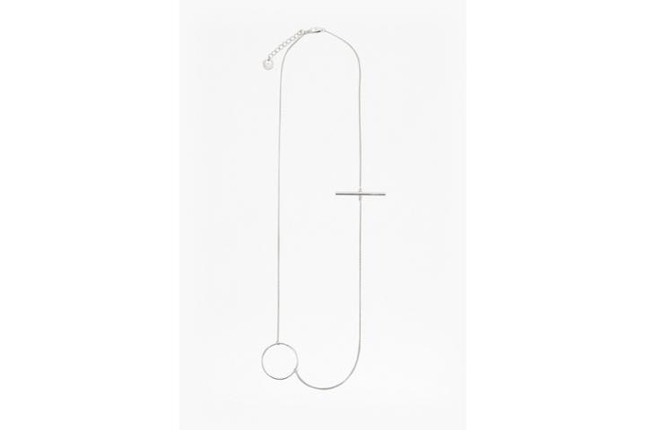 French Connection Circle & Bar Chain Necklace