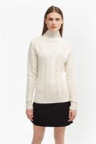 French Connection Cable Knit High Neck Jumper