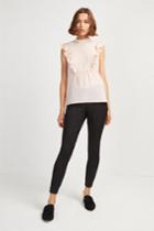 French Connenction Crepe Light Solid Mock Neck Top