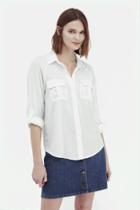 French Connection Cupro Spring Top