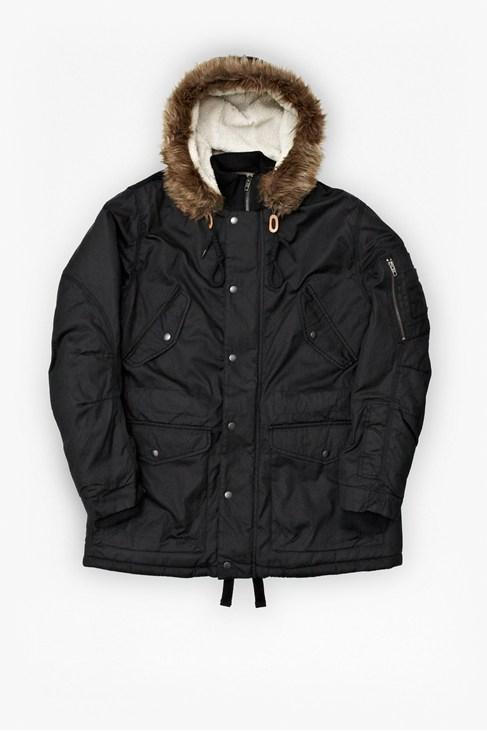 French Connection Nixie Mixed Polar Parka