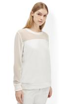 French Connection Clean Team Sheer Sweatshirt