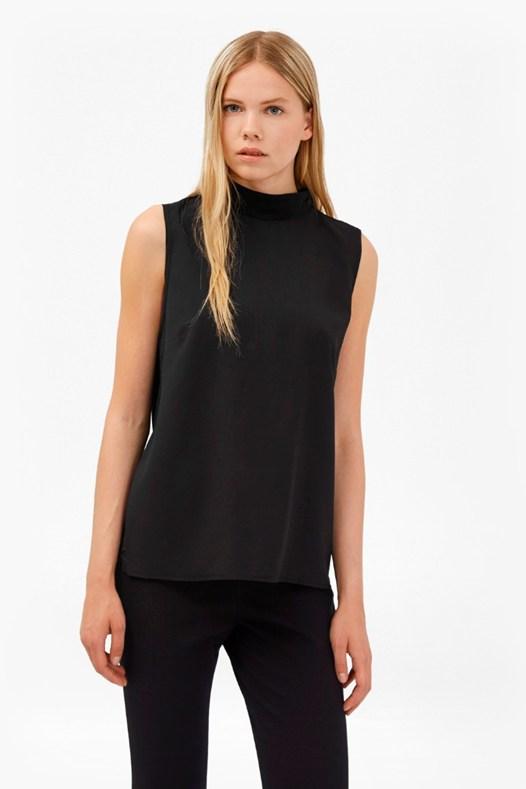 French Connection Crepe Light Mock Neck Top