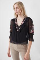 French Connection Eve Embroidered Top