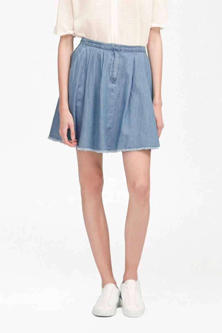 French Connection Laurie Denim Skater Skirt