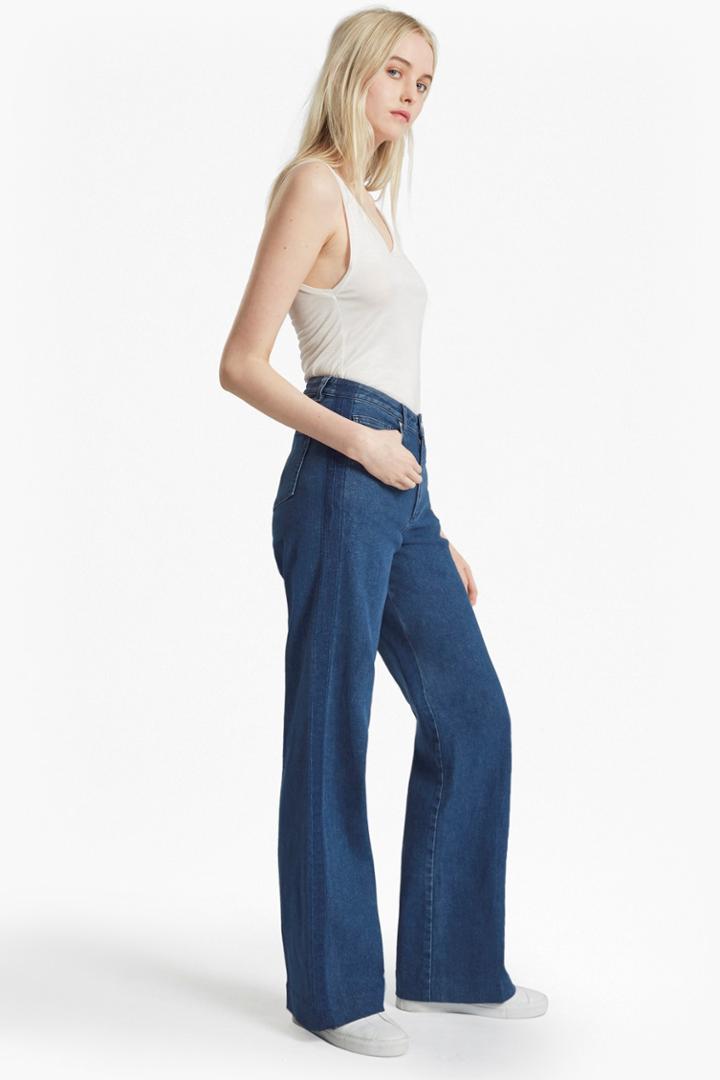 French Connection Ash Wide Leg Denim Jeans
