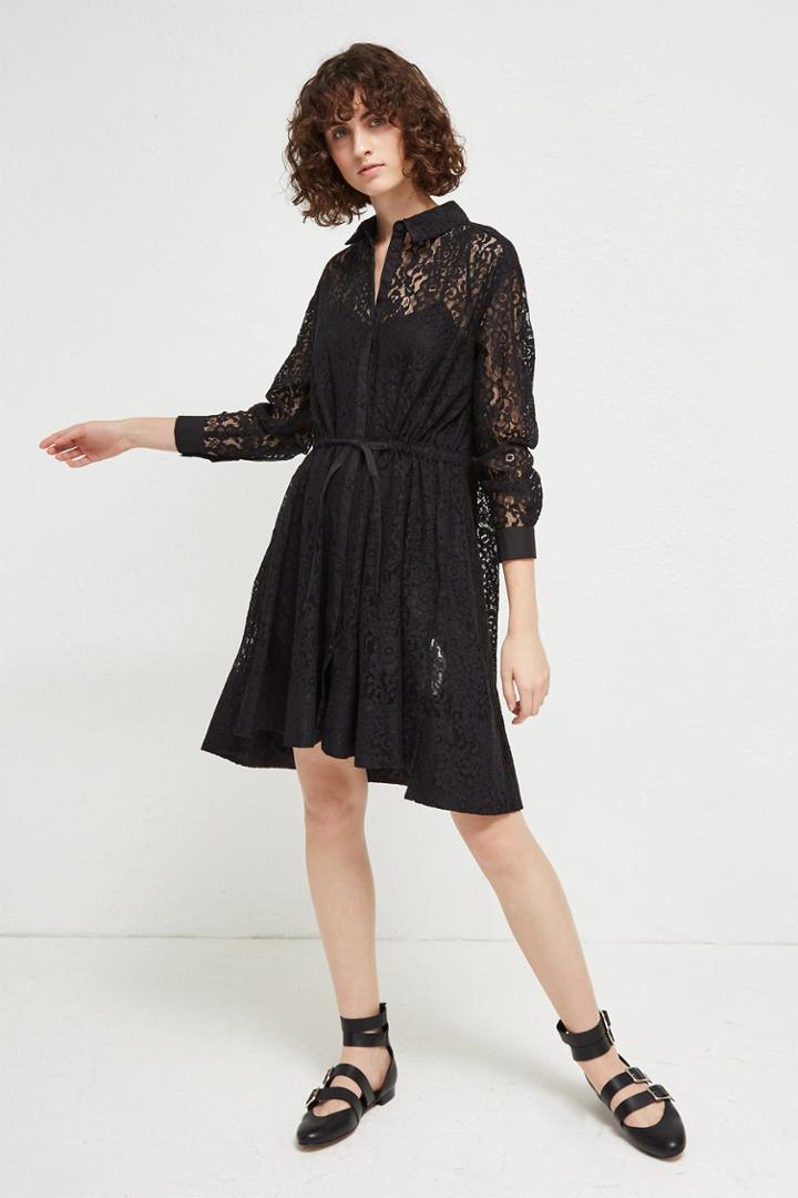 Fcus Tatus Lace Shirt Dress