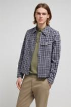 French Connenction Laundered Oxford Check Harrington Jacket