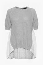 French Connection Celia Scallop Trim Crochet Top