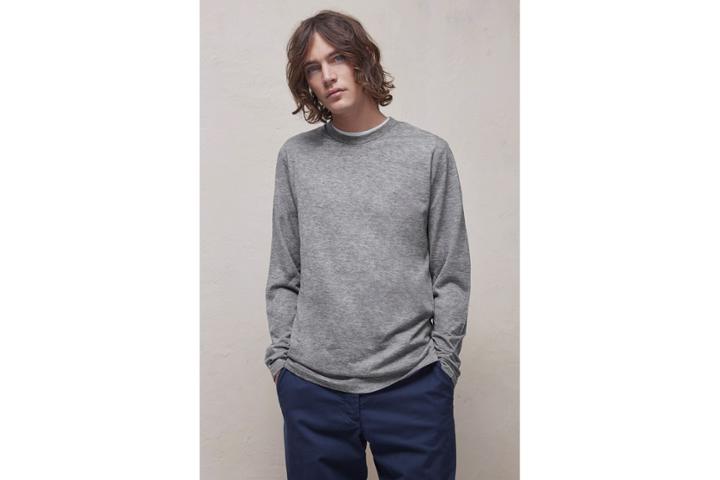 French Connection Wool Jersey Long Sleeve T-shirt