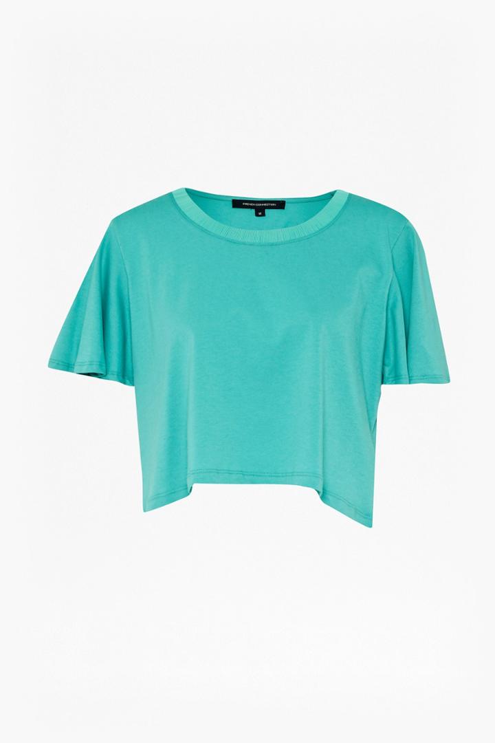 French Connection Rib Cropped T-shirt