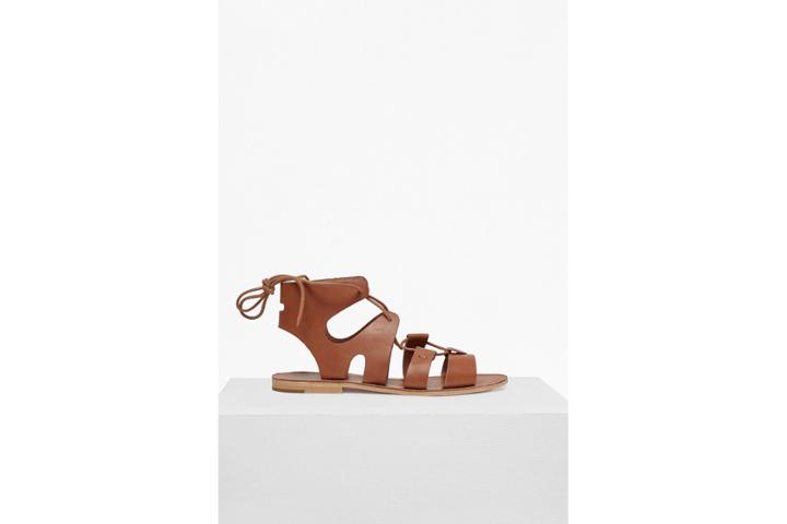 French Connection Aurora Lace Up Leather Gladiator Sandals
