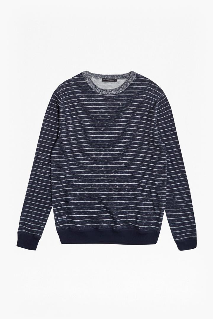 French Connection Plaited Stripe Knitted Jumper