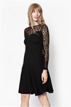 French Connection Animal Lace Jersey Dress
