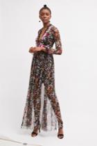 French Connenction Flori Embroidered Floral Maxi Dress