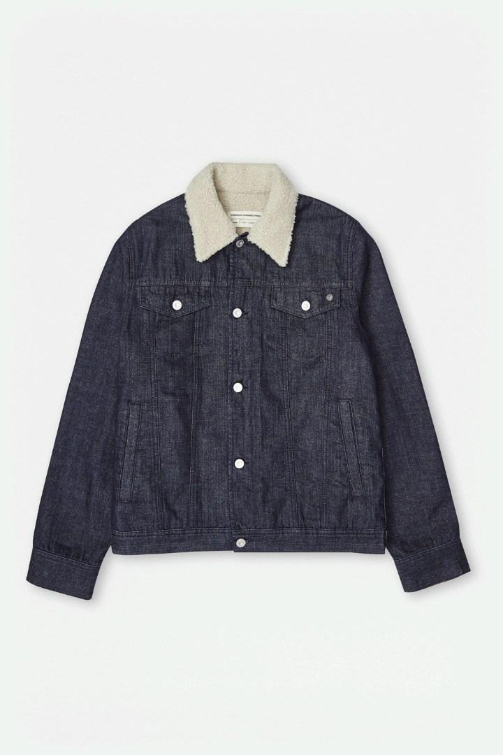 French Connection Plaited Farren Fur Denim Jacket