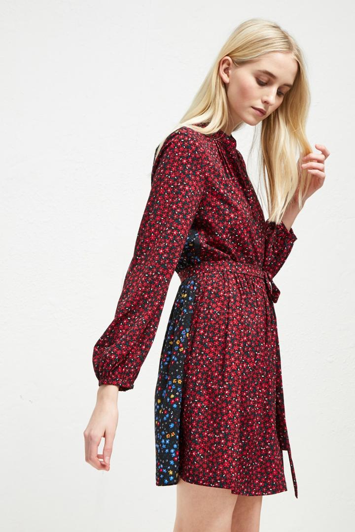 French Connenction Aubine Fluid Floral Shirt Dress